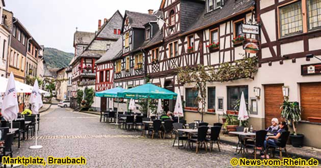 Erlebnisfeier auf dfem MArktplatz von Braubach am Rhein.